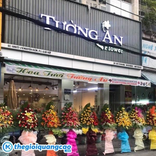 Mẫu bảng hiệu hoa tươi Tường An Flower