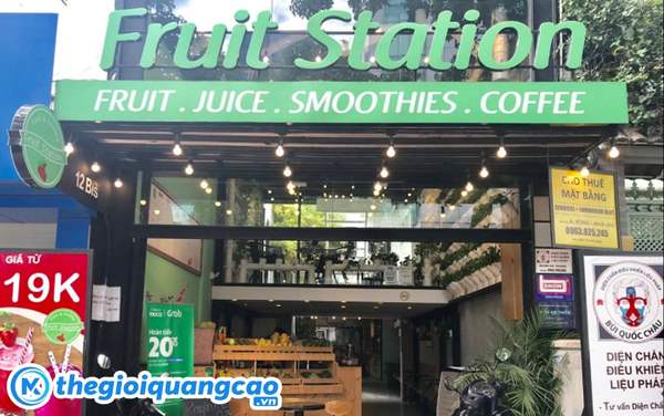 Bảng hiệu sinh tố, nước &eacute;p chất liệu mica