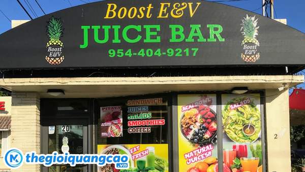 Mẫu bảng hiệu sinh tố nước &eacute;p formex