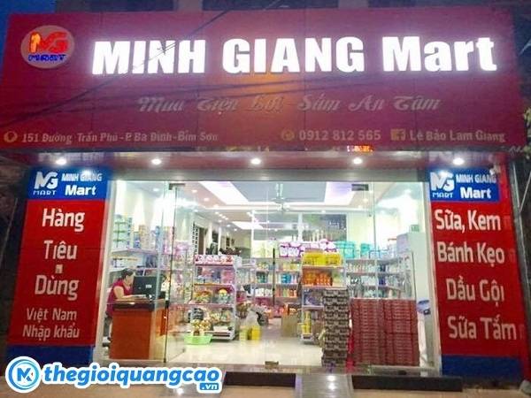 Mẫu bảng hiệu tạp h&oacute;a Minh Giang Mart