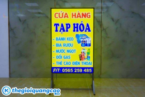 L&agrave;m biển hiệu hộp đ&egrave;n cửa h&agrave;ng tạp h&oacute;a