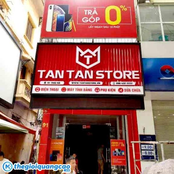 Mẫu bảng hiệu t&ocirc;n s&oacute;ng cho cửa h&agrave;ng điện thoại