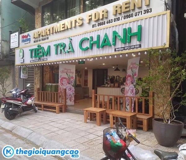 Thiết kế bảng hiệu tr&agrave; chanh theo y&ecirc;u cầu