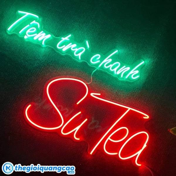 Bảng hiệu tr&agrave; chanh đ&egrave;m neon sign bắt mắt