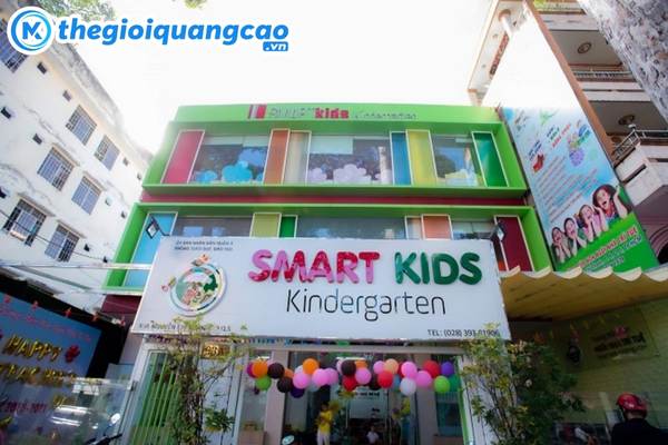 Mẫu bảng hiệu trường mầm non tư thục