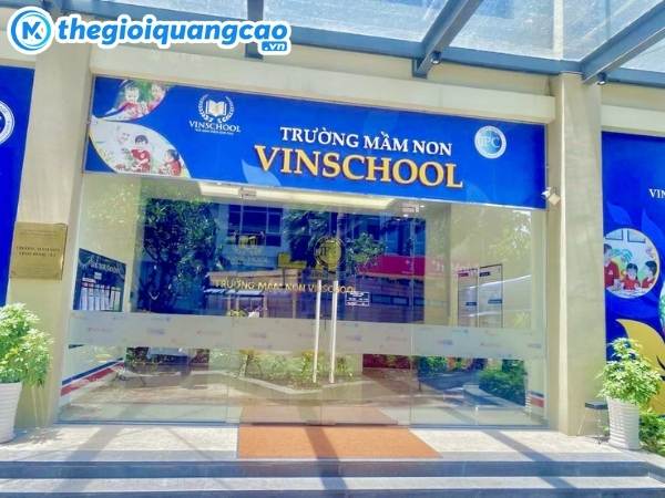 Mẫu bảng hiệu trường mầm non Vinschool