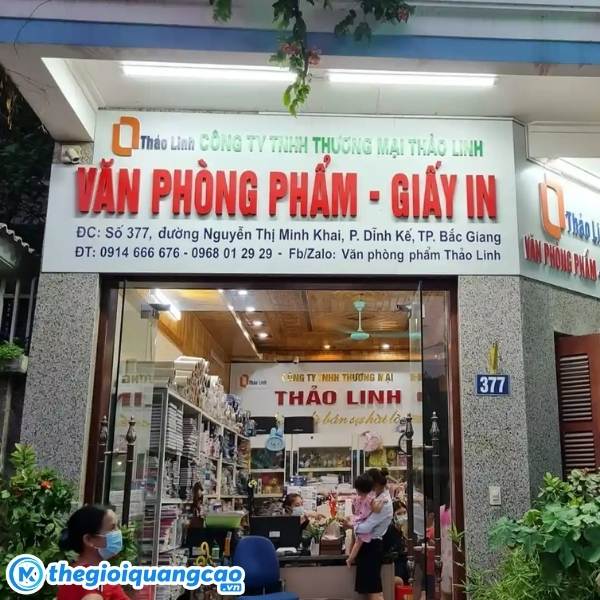Mẫu biển hiệu văn ph&ograve;ng phẩm Thảo Linh