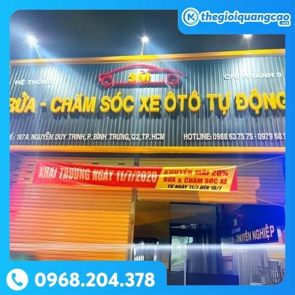 Bảng Hiệu Rửa Xe