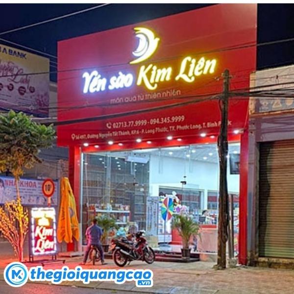 Mẫu bảng hiệu yến s&agrave;o Kim Li&ecirc;n