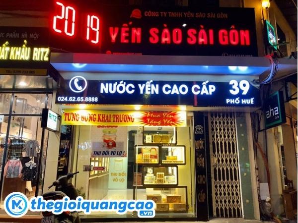 Mẫu bảng hiệu yến s&agrave;o s&agrave;i g&ograve;n