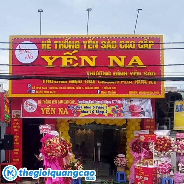 Thiết kế bảng hiệu yến s&agrave;o theo y&ecirc;u cầu