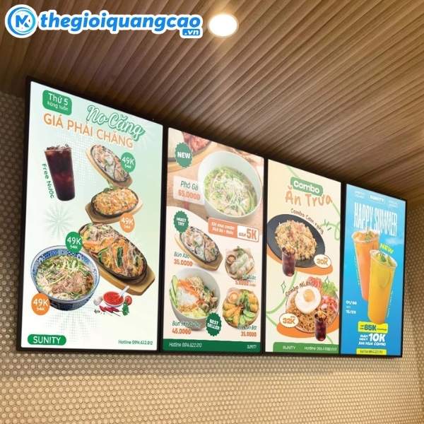 L&agrave;m bảng hiệu hộp đ&egrave;n led si&ecirc;u mỏng gi&aacute; rẻ