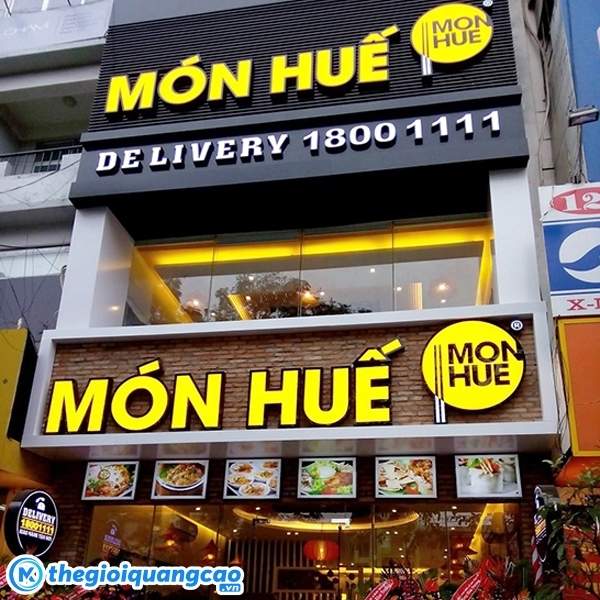 Thi công bảng hiệu Tân Bình quán món Huế