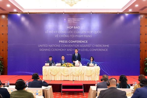 Mẫu background họp b&aacute;o lễ k&yacute; c&ocirc;ng ước