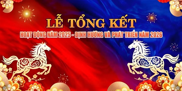 Backdrop tổng kết cuối năm cho c&ocirc;ng ty