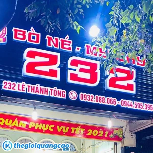Mẫu bảng hiệu b&ograve; n&eacute; ph&ugrave; hợp nhiều m&ocirc; h&igrave;nh qu&aacute;n