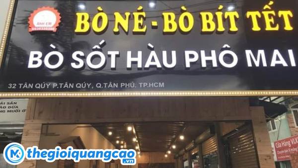Mẫu bảng hiệu b&ograve; n&eacute; nổi bật khu phố