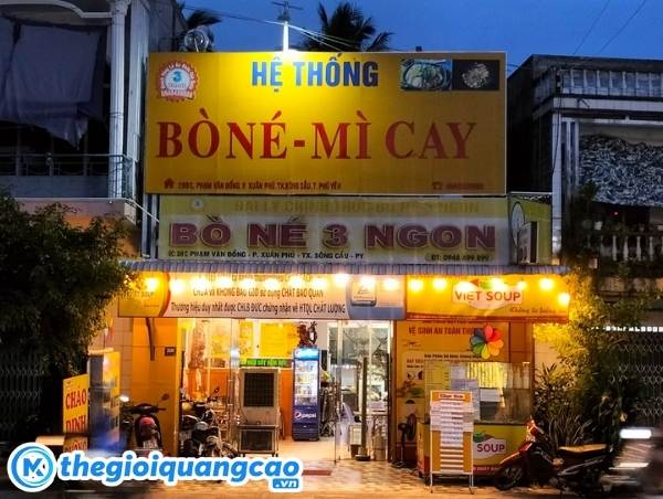 Bảng hiệu b&ograve; n&eacute; chất liệu bạt hiflex