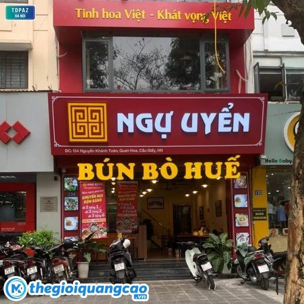 Thiết kế bảng hiệu b&uacute;n b&ograve; huế theo y&ecirc;u cầu, chuy&ecirc;n nghiệp