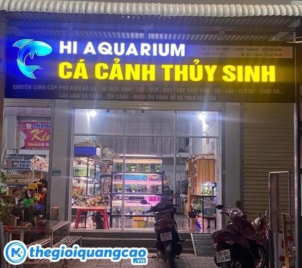 Bảng hiệu c&aacute; cảnh alu kết hợp đ&egrave;n Led