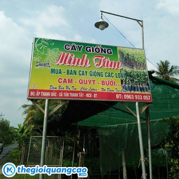 Mẫu bảng hiệu c&acirc;y giống Minh T&acirc;m