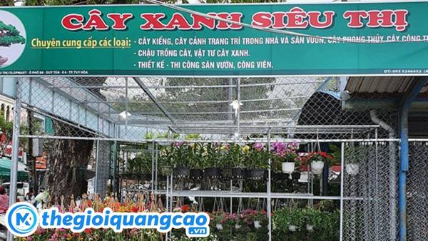 Mẫu bảng hiệu b&aacute;n c&acirc;y giống đẹp