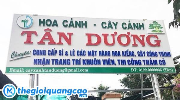 Bảng hiệu c&acirc;y cảnh chữ nổi mica