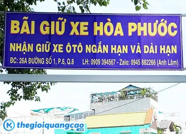 Bảng hiệu giữ xe &ocirc; t&ocirc; d&agrave;i hạn v&agrave; ngắn hạn