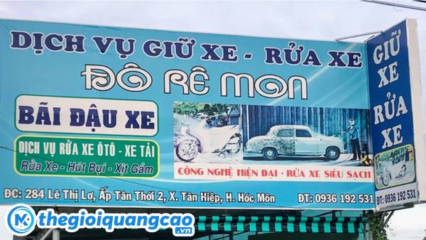 Bảng hiệu giữ xe bằng bạt hiflex