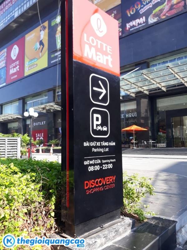 Biển b&aacute;o hướng dẫn b&atilde;i đậu xe bằng Alu