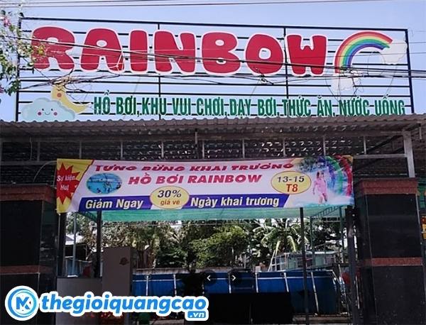 Mẫu bảng hiệu hồ bơi, khu vui chơi