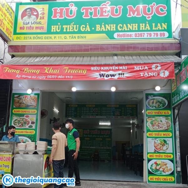 Bảng hiệu hủ tiếu chất liệu bạt hiflex