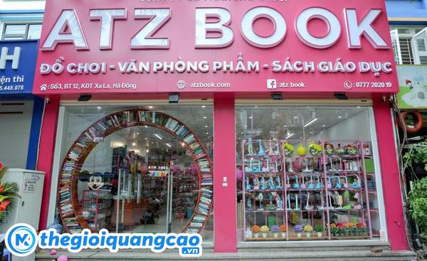 Mẫu biển hiệu nh&agrave; s&aacute;ch ATZ Book