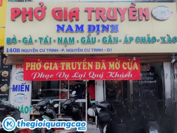Mẫu bảng hiệu phở gia truyền Nam Định