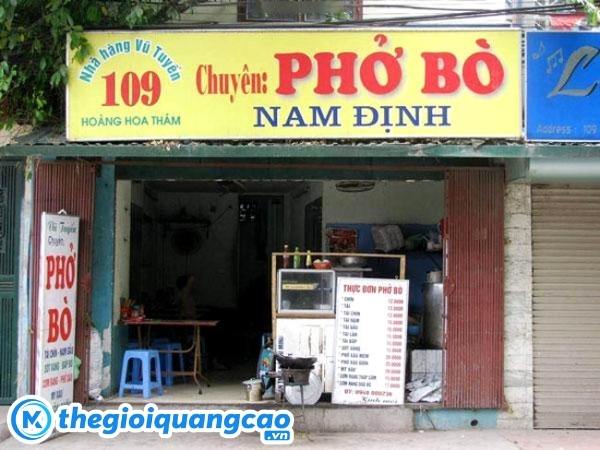 Biển hiệu quảng c&aacute;o qu&aacute;n phở bạt hiflex