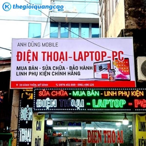 Bảng hiệu phụ kiện điện thoại bạt hiflex