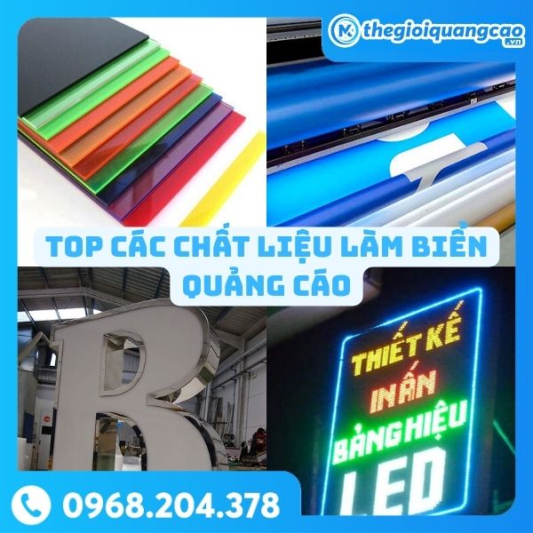 10+ Chất Liệu Làm Biển Quảng Cáo Đẹp, Bền & Phổ Biến