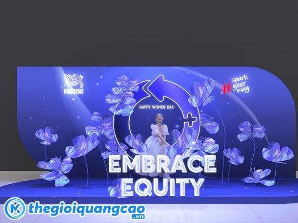 Mẫu backdrop check in sự kiện Nestl&eacute;