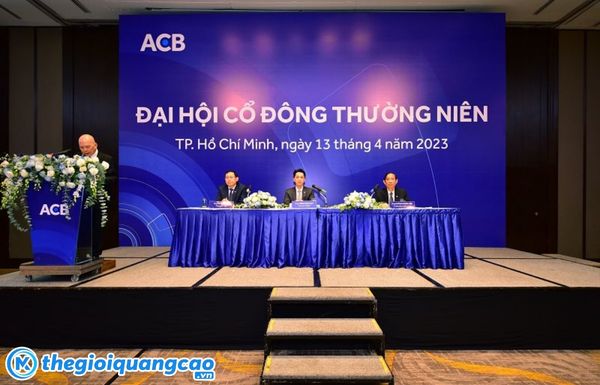 In backdrop đại hội cổ đ&ocirc;ng gi&aacute; rẻ tại TPHCM