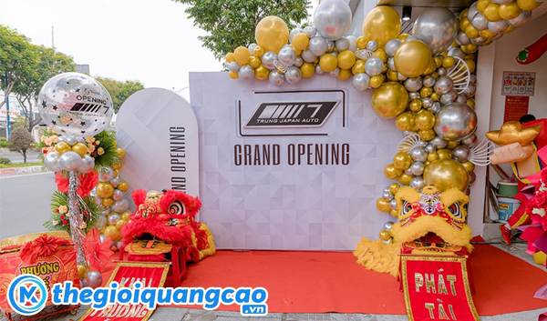Mẫu backdrop khai trương cửa h&agrave;ng