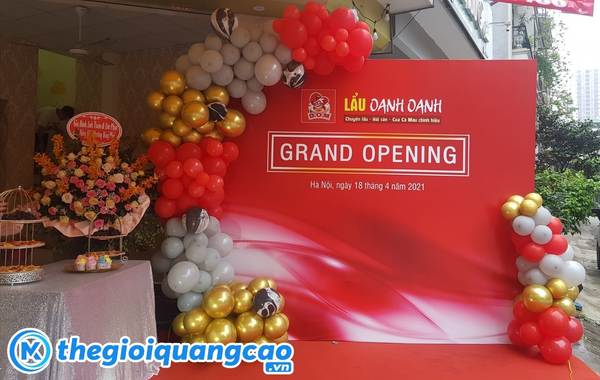 In backdrop khai trương gi&aacute; rẻ tại TPCHM