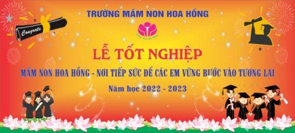 Mẫu backdrop lễ tốt nghiệp mầm non