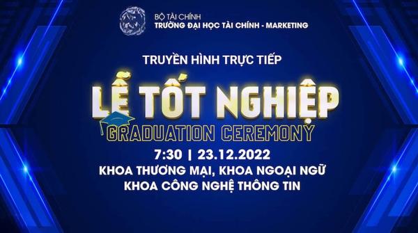 Mẫu background lễ tốt nghiệp Trường Đại học T&agrave;i Ch&iacute;nh - Marketing