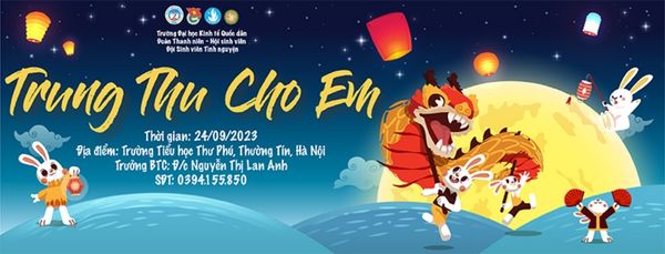 Mẫu backdrop từ thiện trung thu cho trẻ em ngh&egrave;o