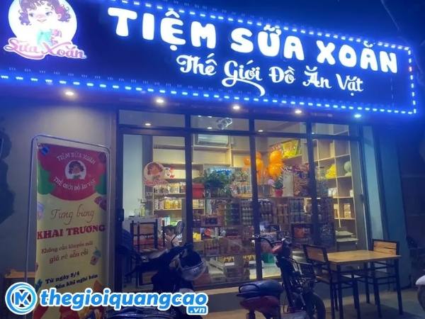 Mẫu bảng hiệu thế giới đồ ăn vặt