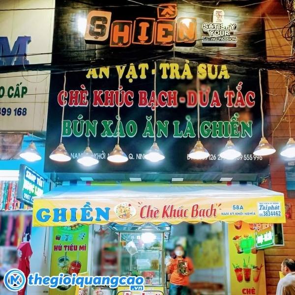 Mẫu thiết kế bảng hiệu quán ăn vặt đẹp