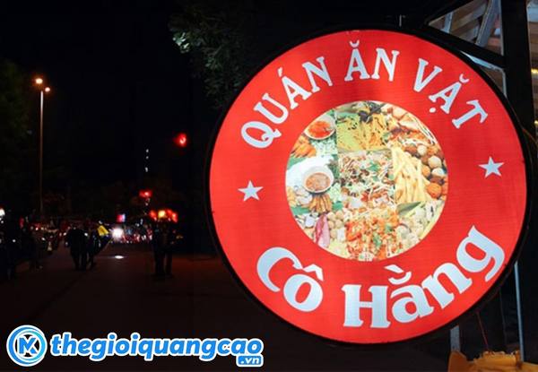 Mẫu bảng hiệu vẫy tròn cho quán vặt cô hằng