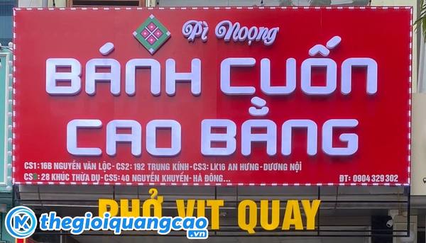 Mẫu bảng hiệu b&aacute;nh cuốn cao bằng