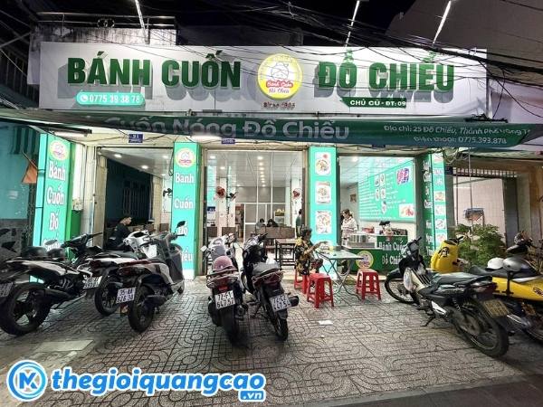 Mẫu bảng hiệu quảng c&aacute;o b&aacute;nh cuốn đồ chiểu