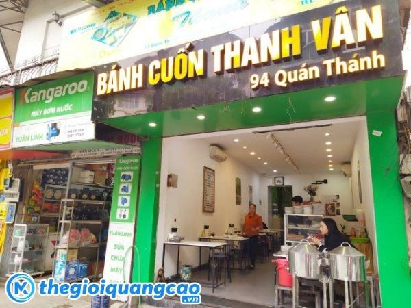 Mẫu bảng hiệu b&aacute;nh cuốn Thanh V&acirc;n